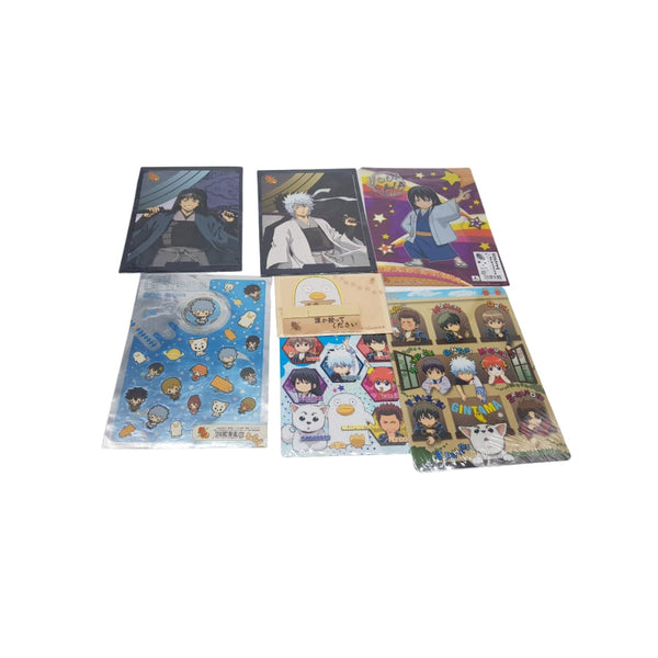 Gintama Merchandise BULK LOTTO - folder porta cd ventagli adesivi ed altro-Japan