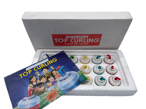Top Curling TSUKUDA 1988 vintage table game Rare NEW 18 pezzi Japan freeshipping - Retrofollie