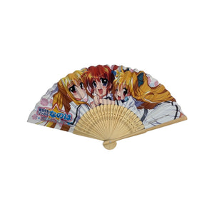 Ventaglio in Bamboo e Cellulosa NANOHA innocent Giapponese Manga anime freeshipping - Retrofollie