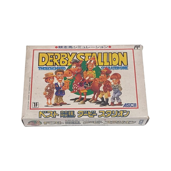 Famicom NES Derby STALLION zenkokuban JAPAN COMPLETO box+manuale+cartuccia